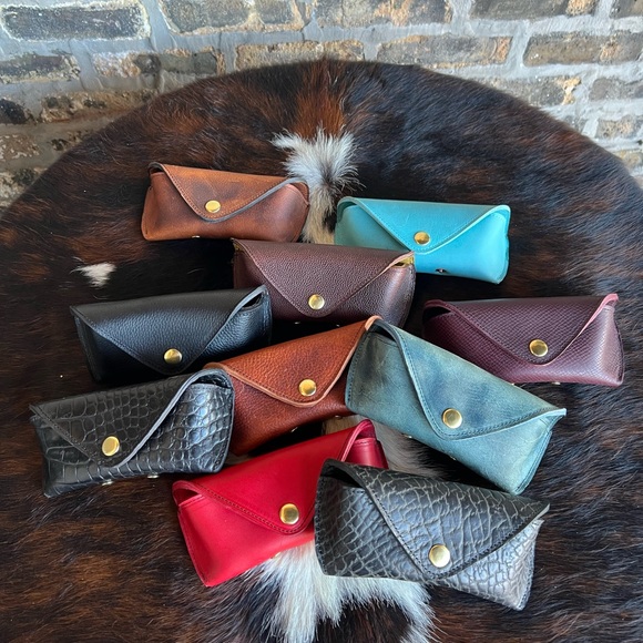 C. F. Stead leather glasses case Blue - Picture 5 of 5